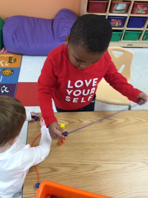 Bead Stringing Activity at The Learning Academy